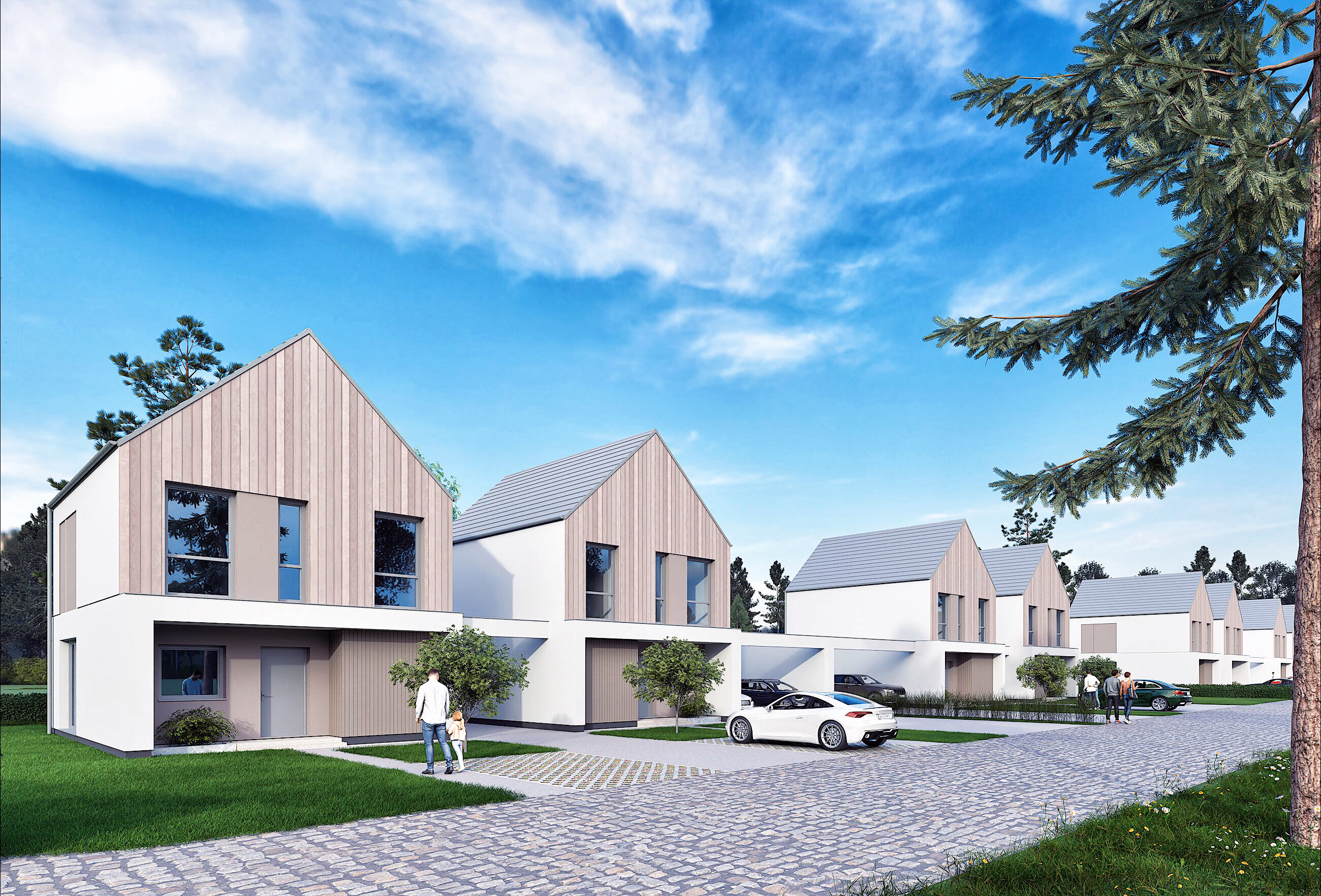 Osiedle Jabłonna – wizualizacja domu w zabudowie szeregowej